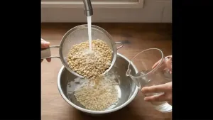 Soak the urad dal in water for 5–6 hours or overnight after rinsing it well, so the bhallas turn soft and fluffy.