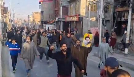 Protests erupt in J&K's Srinagar over Khamenei's death in US-Israeli airstrikes Protests erupt in J&K's Srinagar over Khamenei's death in US-Israeli airstrikes