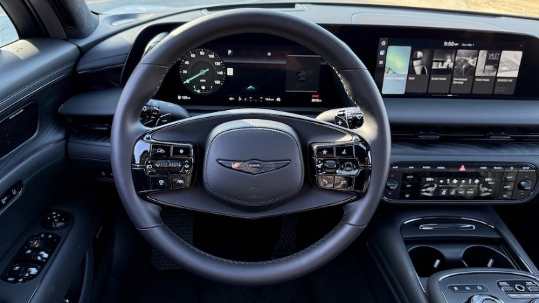 2026 Genesis G90 Prestige Black steering wheel