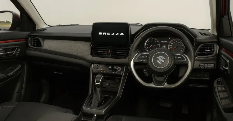 maruti suzuki brezza facelift imagined interior