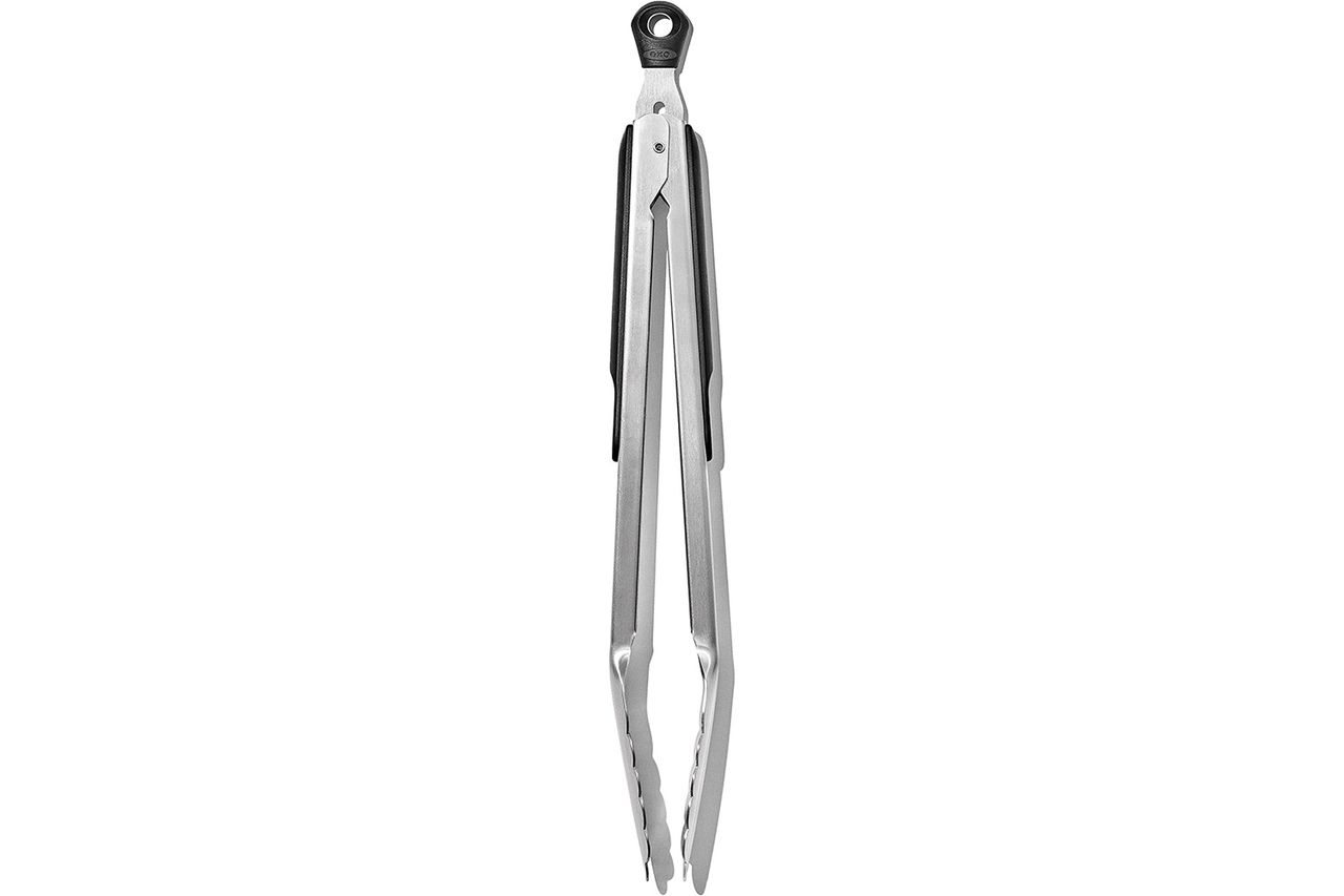 OXO Good Grips 12-Inch Stainless-Steel Locking Tongs Credit: Amazon