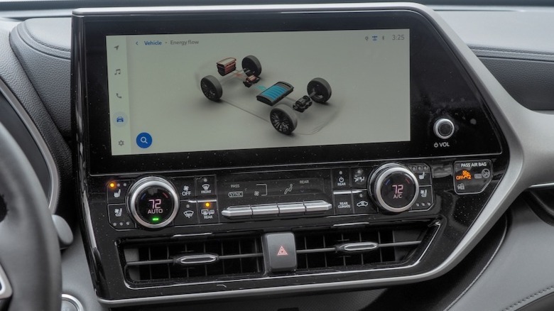 Hybrid UI on infotainment display