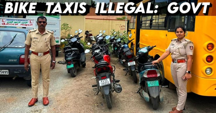 rapido bike taxis siezed by police