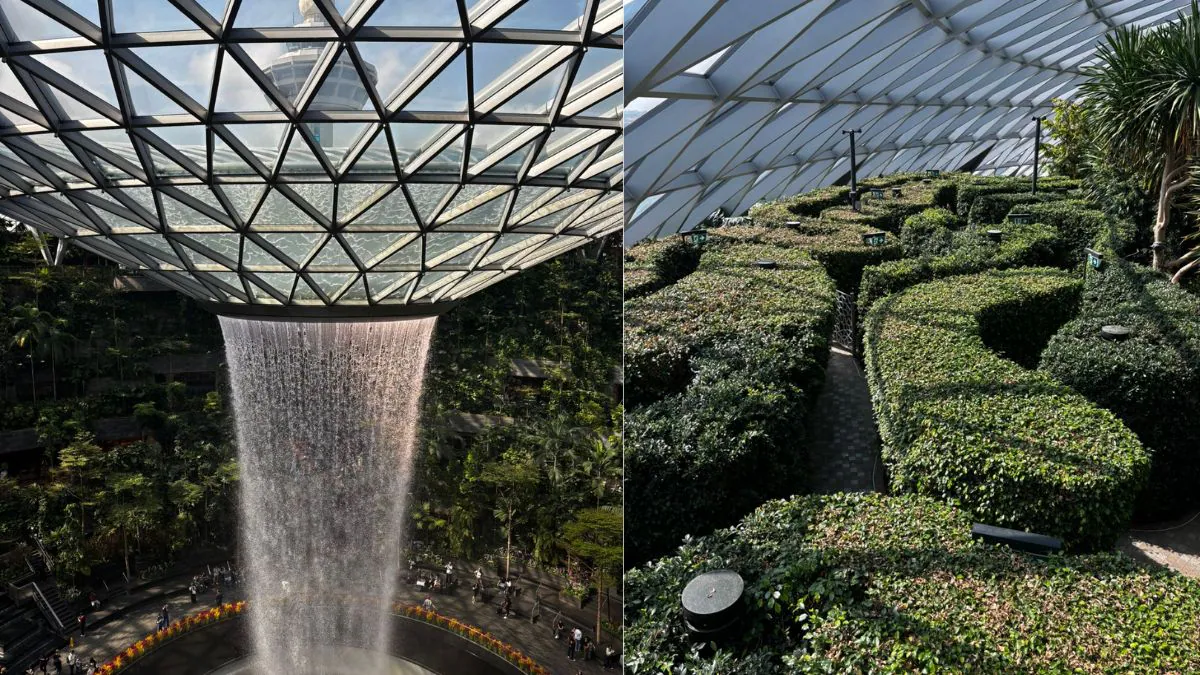Rain Vortex and Canopy Park at Singapore Changi Airport. Photo: Krati Purwar