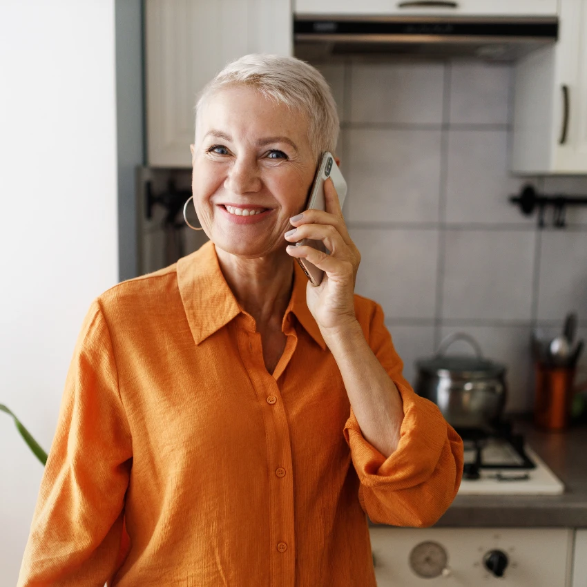 grandma having meaningful conversation to come up with a solution for a visiting schedule