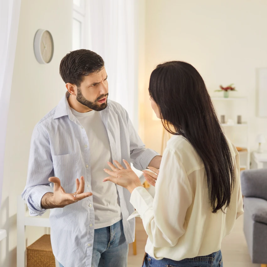 couple arguing about being exclusive