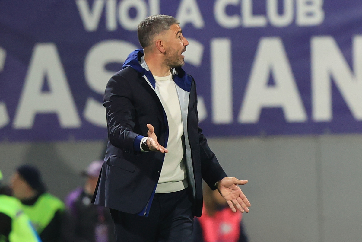 FLORENCE, ITALY - MARCH 22: Aleksandar Kolarov vice-manager of FC Internazionale reacts during the Serie A match between ACF Fiorentina and FC Internazionale at Artemio Franchi on March 22, 2026 in Florence, Italy. (Photo by Gabriele Maltinti/Getty Images)