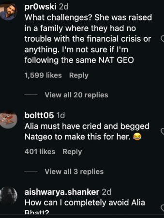 'Hypocrisy': Alia Bhatt honoured by Nat Geo for animal welfare; netizens recall her Gucci outfits, say 'unfollow Nat Geo' 'Hypocrisy': Alia Bhatt honoured by Nat Geo for animal welfare; netizens recall her Gucci outfits, say 'unfollow Nat Geo'