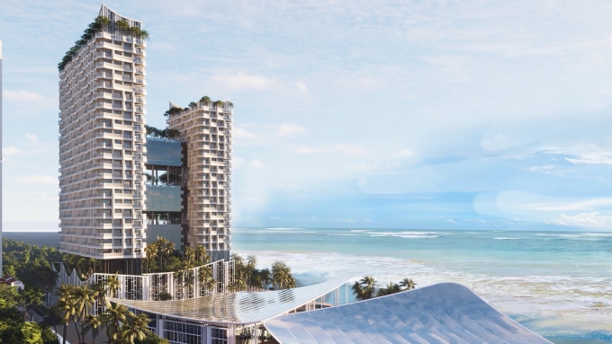 A perspective of Marriott Hotels in Vung Tau, the first footprint of the world-leading hospitality brand in the city. Photo courtesy of Sun Group