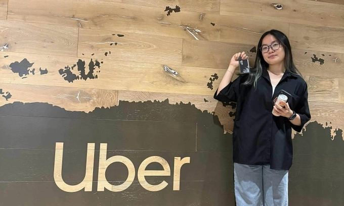 Linh during her internship at Uber headquarters, August 2025. Photo: Provided by the character