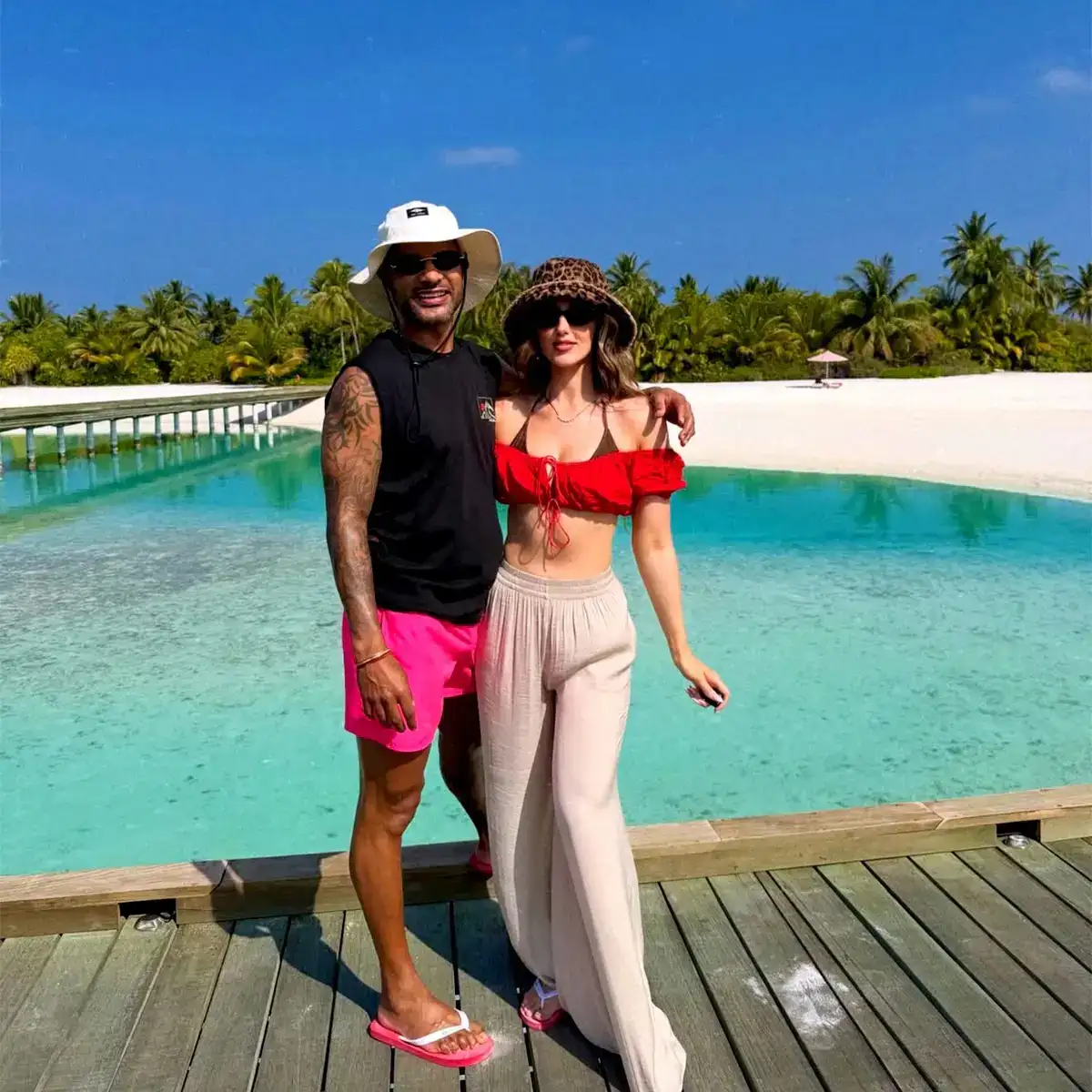 Hot pictures of Shikhar Dhawan's wife Sophie Shine viral on social media