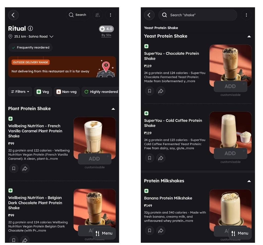 Zomato Ritual Launch