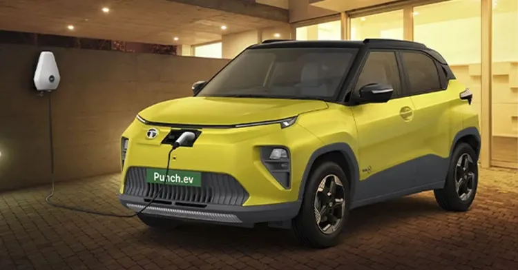 tata punch ev facelift at charger