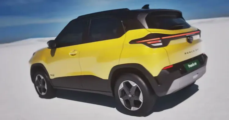 tata punch ev facelift rear