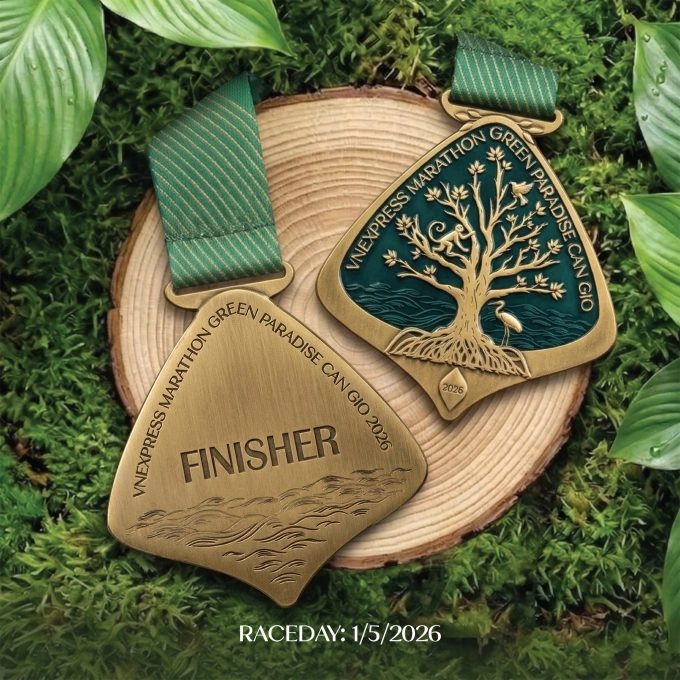 Design of Read Marathon Green Paradise Can Gio medal. Photo courtesy of Read Marathon