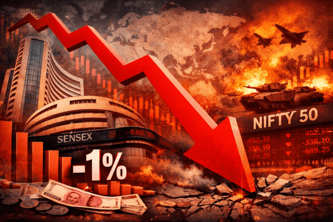 Sensex, Nifty tumble over 1 pc amid geopolitical tensions Sensex, Nifty tumble over 1 pc amid geopolitical tensions