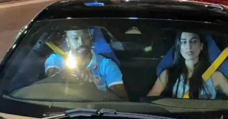 hardik pandya mahieka sharma in ferrari 12cilindri