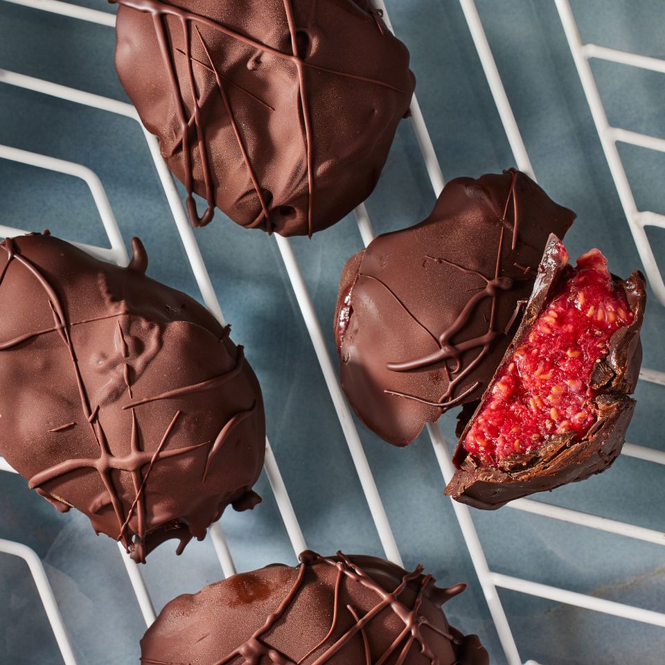 a recipe photo of the Raspberry Chia Bites Credit: Sara Baurley