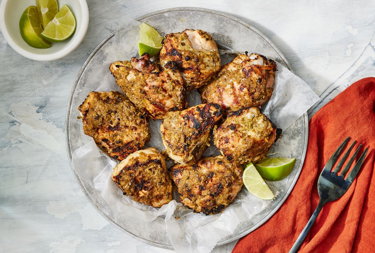 a recipe photo of the Jerk Chicken Credit: Photographer: Rachel Marek, Food stylist: Holly Dreesman