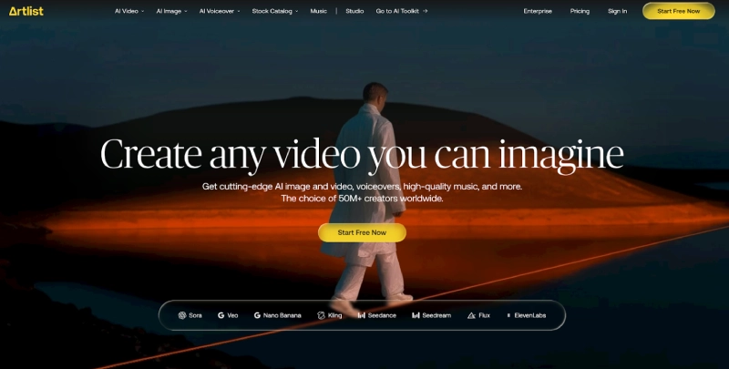 Artlist image to video AI tools