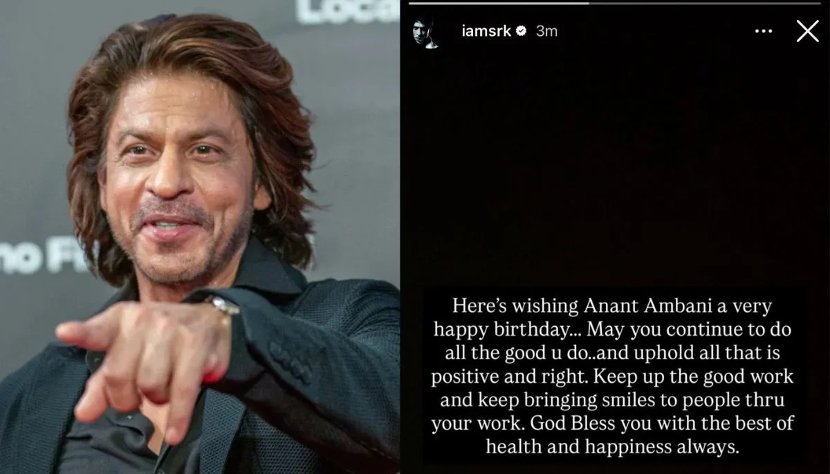 Shah Rukh Khan pens emotional message for Anant Ambani on birthday