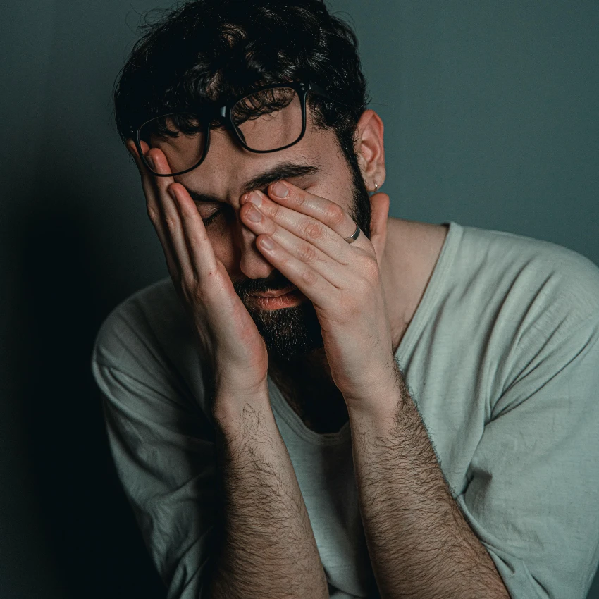 man who thinks emotions make him weak