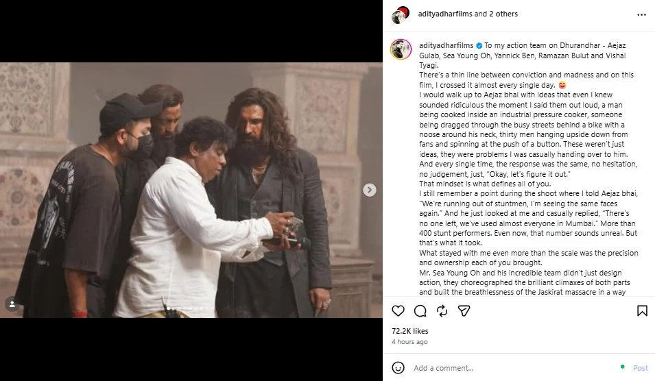 Aditya Dhar: instagram