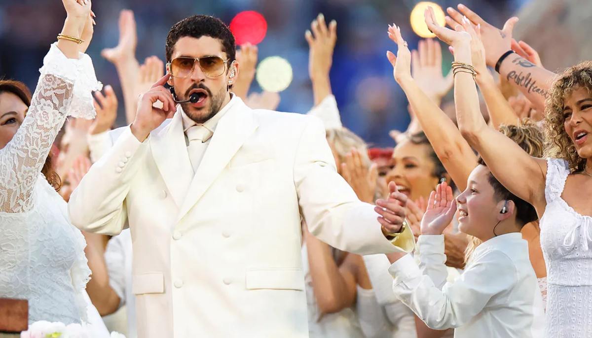 Bad Bunny at 2026 Super Bowl half time show