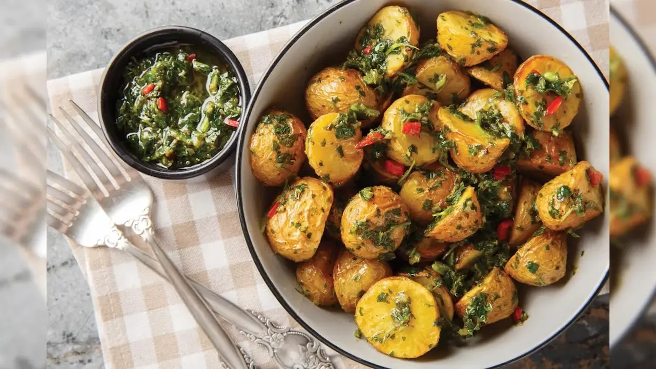 Partially obscured screenshot showing a recipe or content page with text and food imagery in the background.