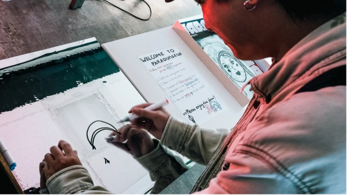 A student working on a project. Photo courtesy of BUV