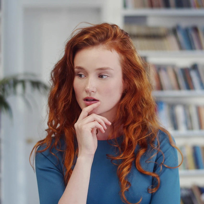 thoughtful woman using her mistakes to make decisions