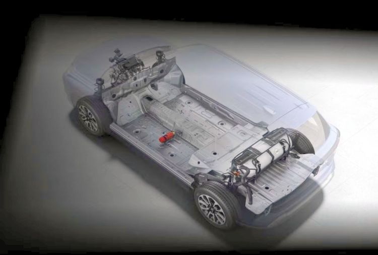 maruti brezza facelift underbody cng tank illustration