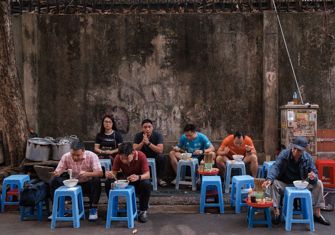A famous pho restaurant in Hanoi's Old Quarter. Photo: Michelin Guide