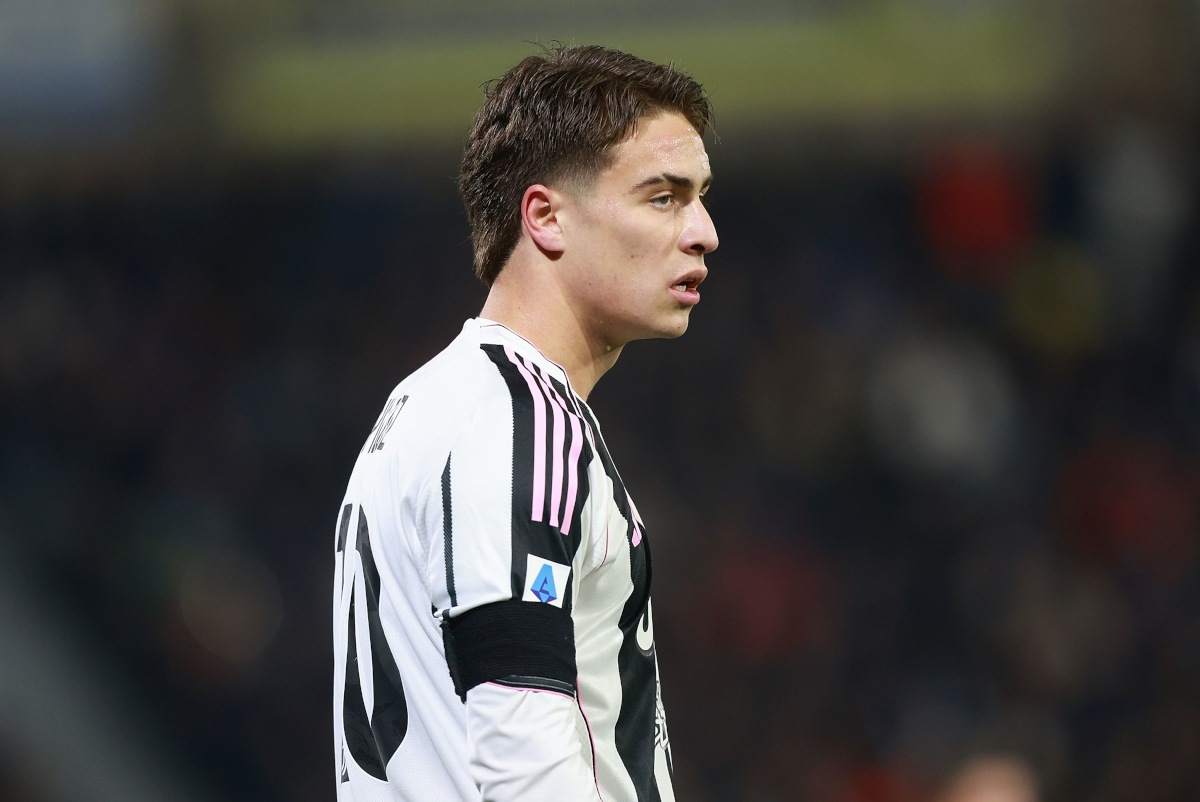 PISA, ITALY - DECEMBER 27: Kenan Yildiz of Juventus FC looks on during the Serie A match between Pisa SC and Juventus FC at Arena Garibaldi on December 27, 2025 in Pisa, Italy. (Photo by Gabriele Maltinti/Getty Images)