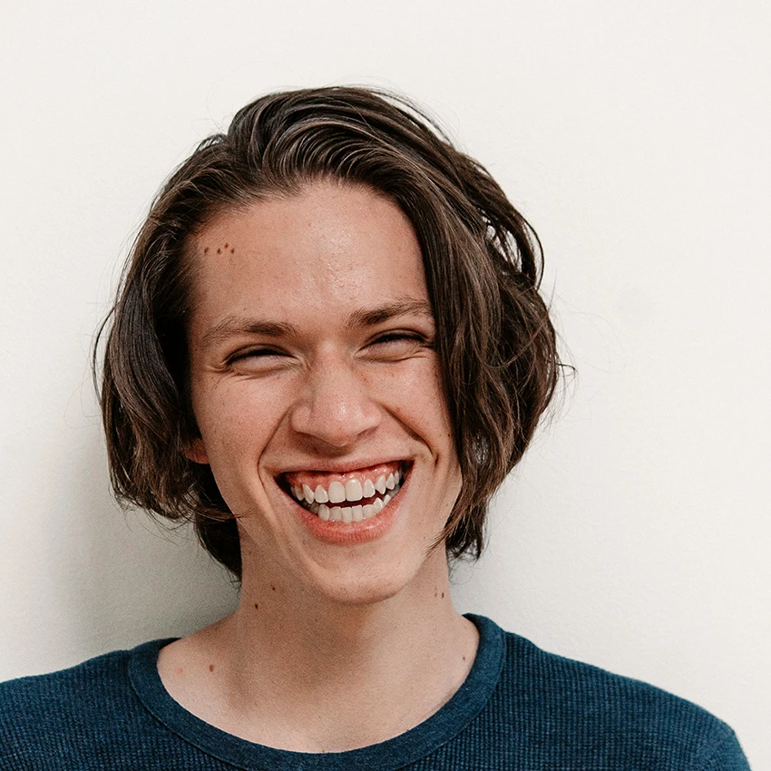 man with natural smile