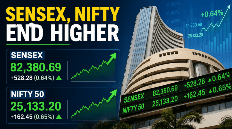 Sensex, Nifty end higher amid global uncertainty