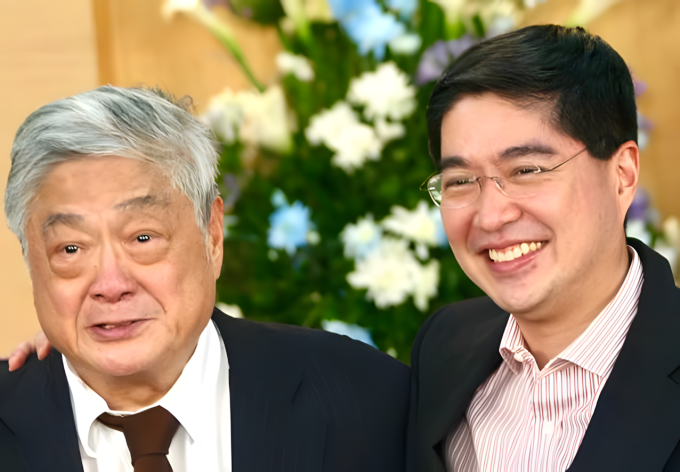 Lance Gokongwei (R) and his father, John. Photo courtesy of Lance Gokongwei