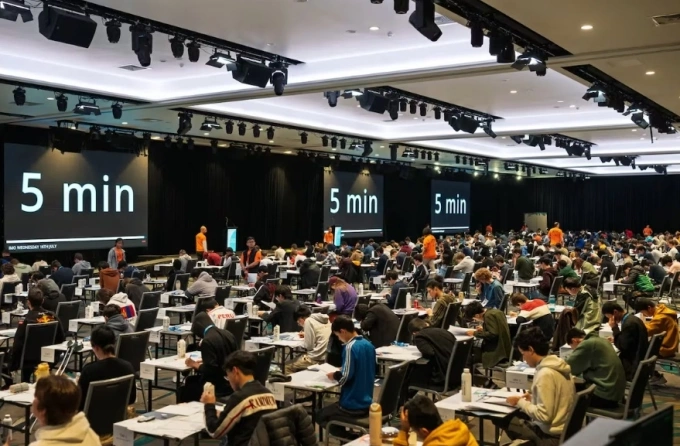 A competition day of the International Mathematical Olympiad 2025. Photo courtesy of IMO