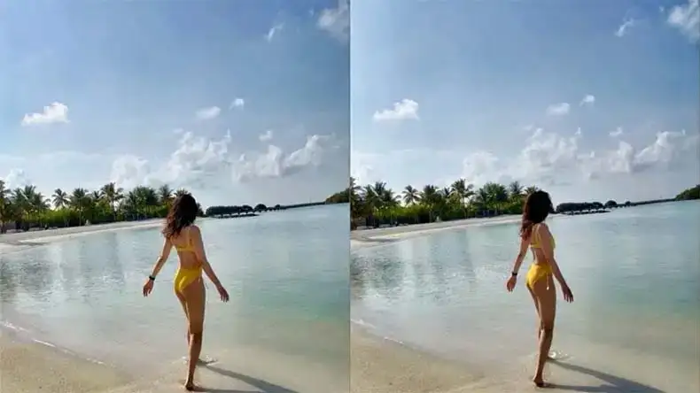 Manushi Chhillar stuns in yellow monokini in Maldives