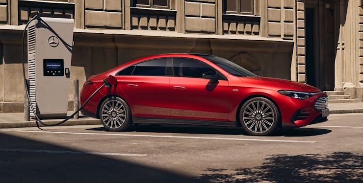 Mercedes CLA sedan charging