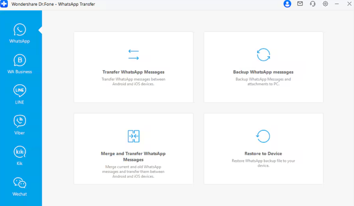 open drfone transfer messages