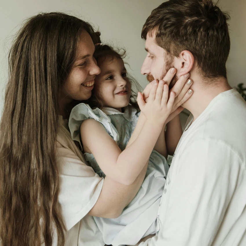 emotionally supportive parents with their child