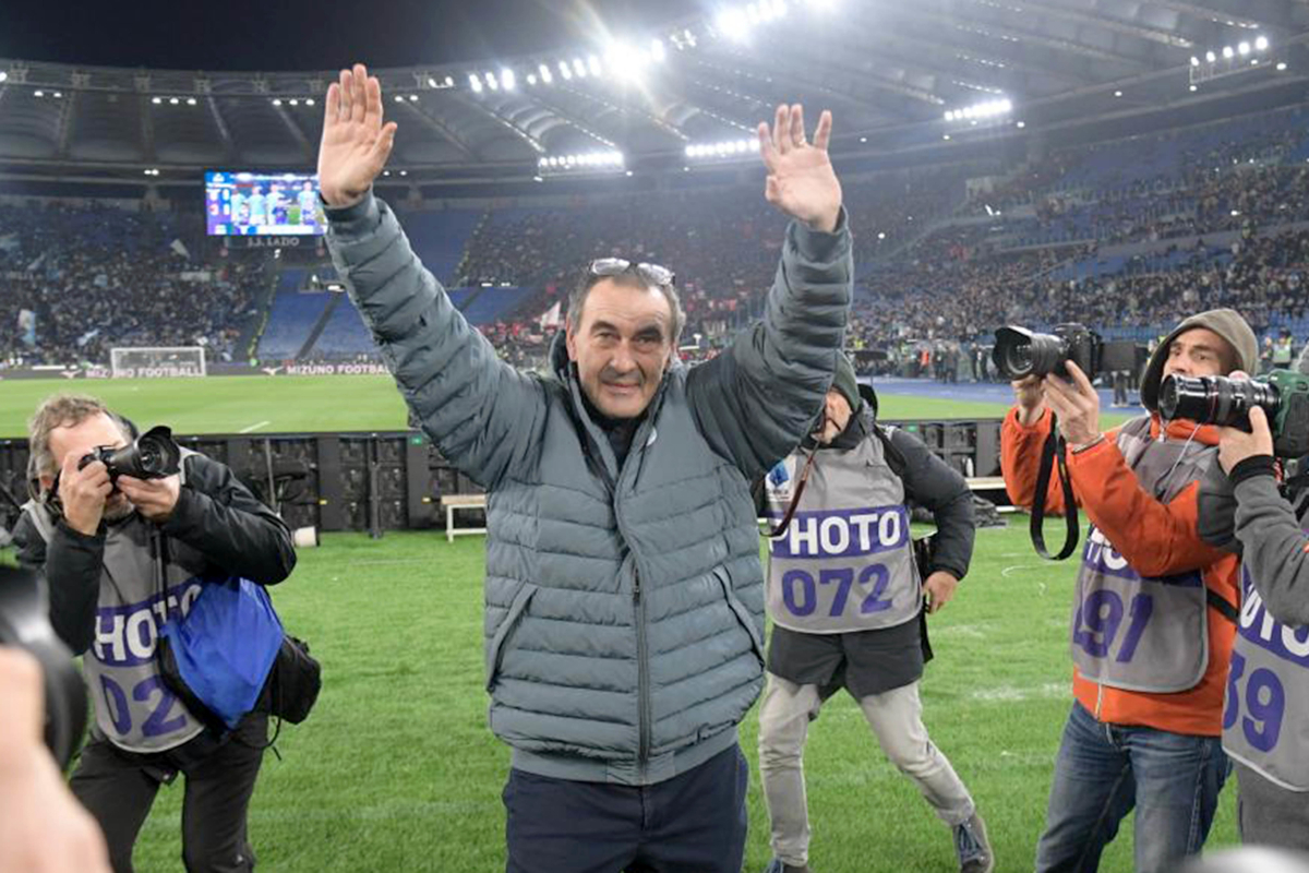 ROME, ITALY - MARCH 15: Maurizio Sarri head coach SS Lazio prior the Serie A match between SS Lazio and AC Milan at Stadio Olimpico on March 15, 2026 in Rome, Italy. (Photo by Marco Rosi - SS Lazio/Getty Images)