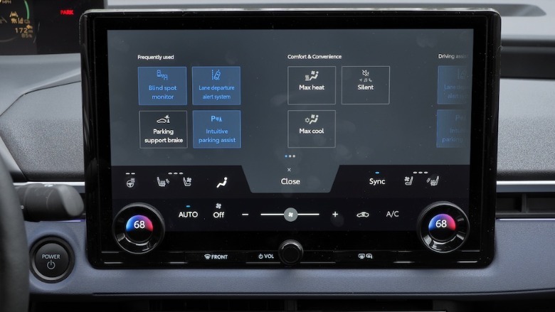 Infotainment touchscreen