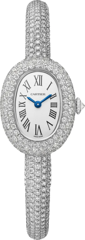 Cartier Baignoire 18K White Gold and Diamonds Lady's Watch.