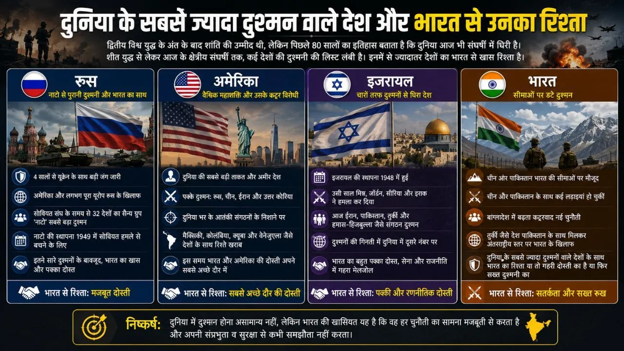 World enemies country Infographic