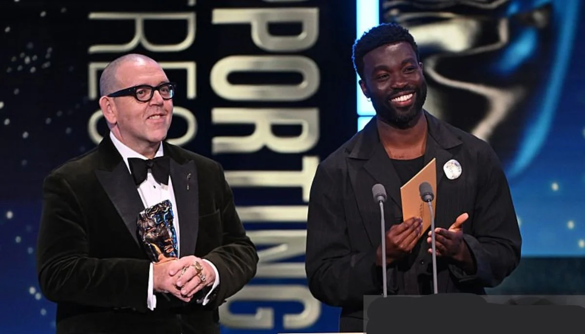 Pappa Essiedu shares ‘Harry Potter’ moment with Nick Frost at BAFTA