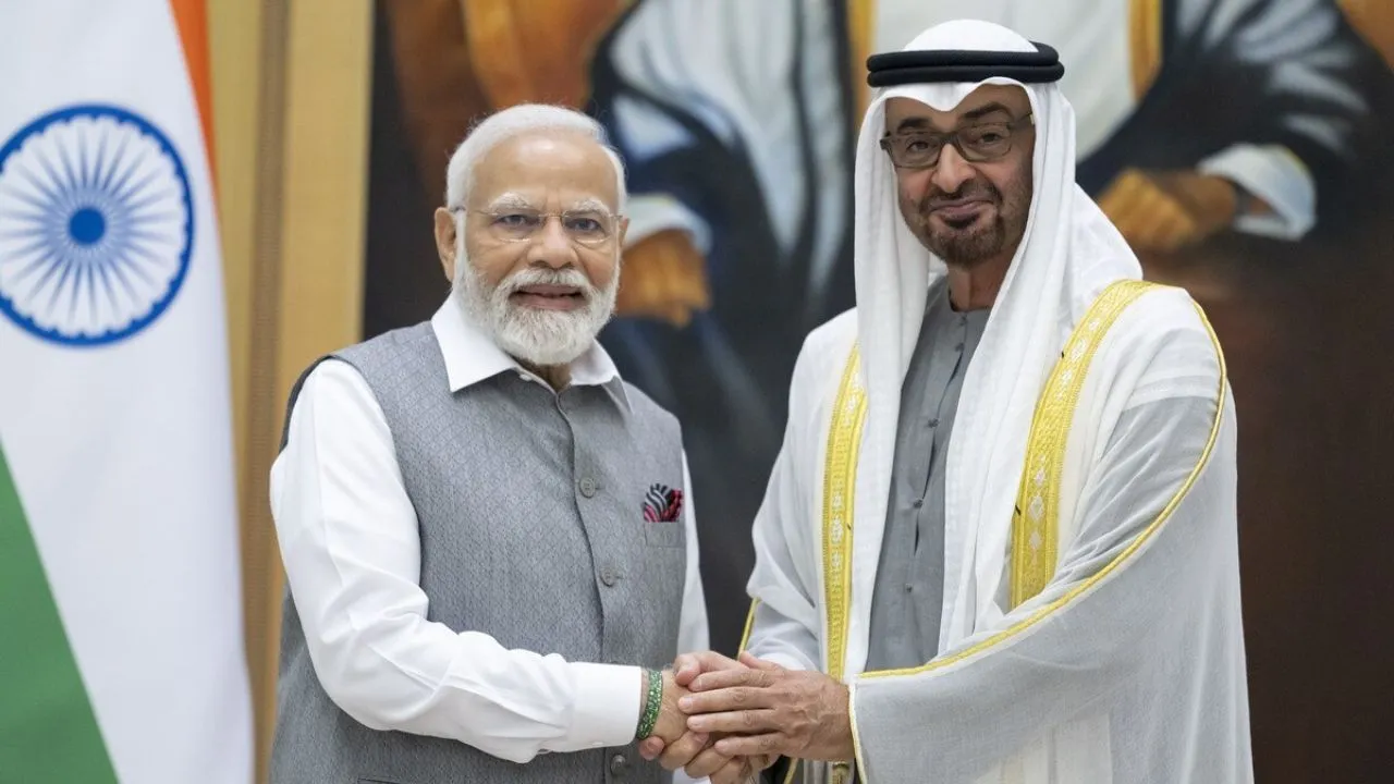 Prime Minister Narendra Modi with Sheikh Mohammed, (Source- Social media) 