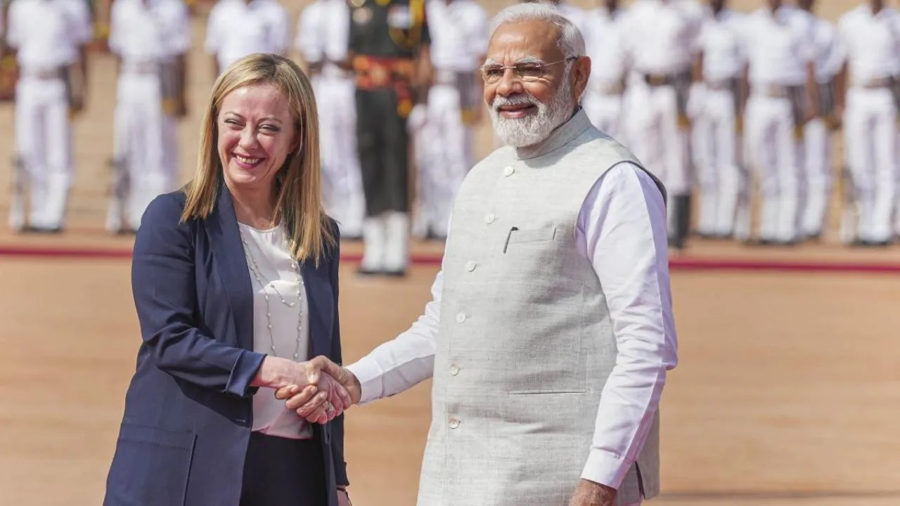 PM Modi with Italian Prime Minister Georgia Meloni, (Source- Social media)