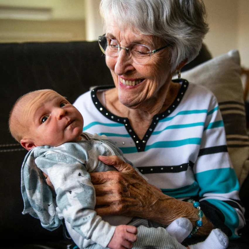 grandma holding the baby named after her